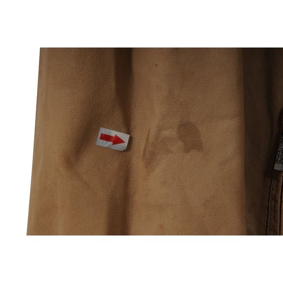 Armani Collezioni Mens Motorcycle Leather Jacket XL 42  Light Brown Tan Zip Up - Picture 6 of 14